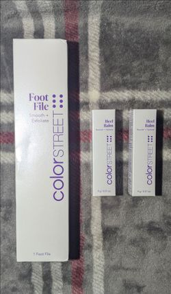 Color Street Foot File And 2 Heel Balm New Boxes Never Opened