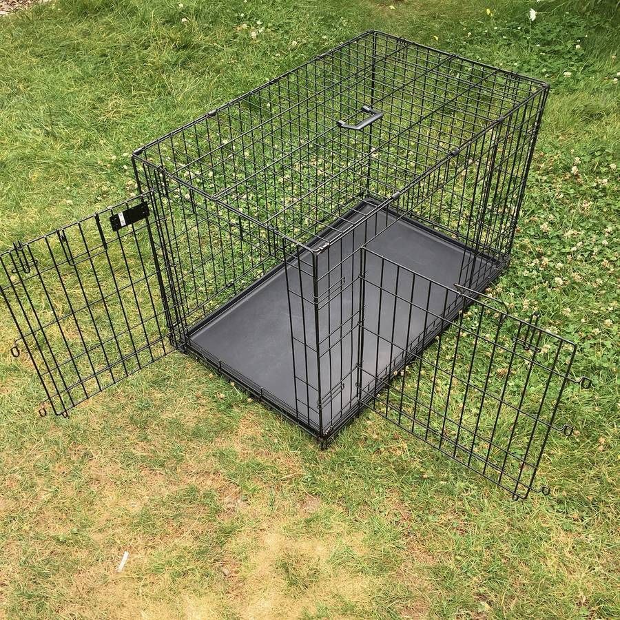 Top Paw 36" DD Medium Wire Metal Dog Training Kennel Crate Carrier