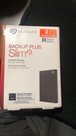 Seagate Backup Plus Slim 2TB Portable External Hard Drive