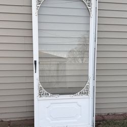 36" X 80" Aluminum Storm Door With Glass 