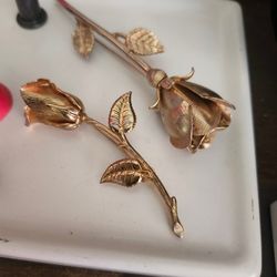 Gold Rose Pins