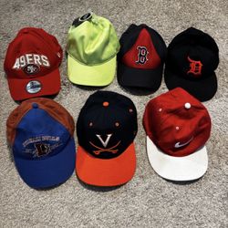 Bundle of 7 Sports Team Hats 