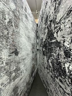 Large Abstract Gray and Black Area Rugs