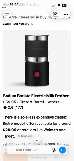 Bodum bistro electric milk frother