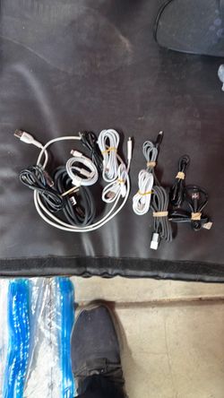 Charging cables.