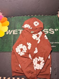 Brown denim tears hoodie