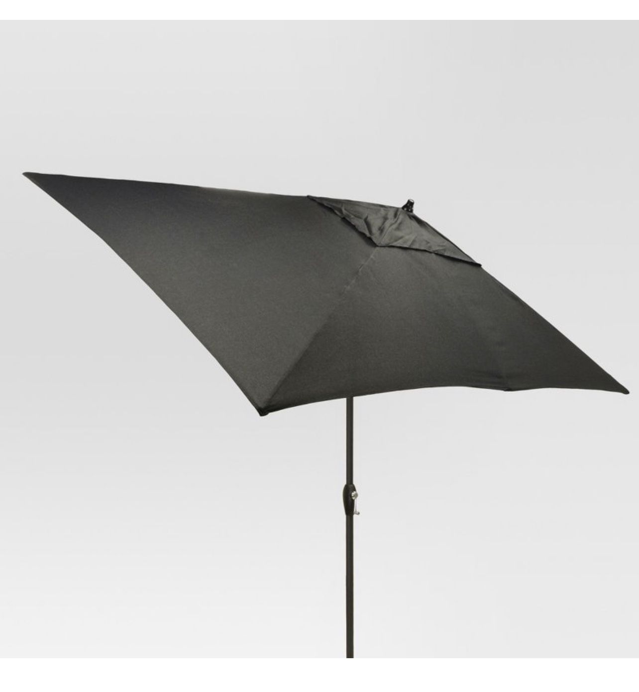 10' × 6' Rectangular Patio Umbrella DuraSeason Fabric Black Black
