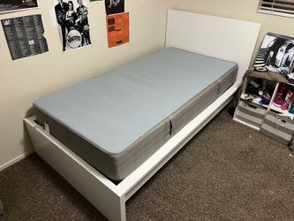 TWIN BED FRAME MALM WHITE