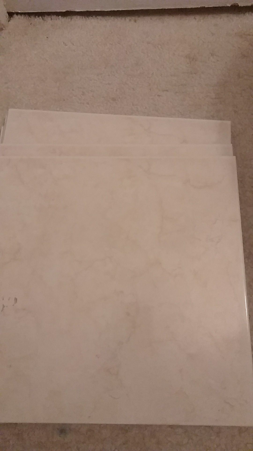 Free 10 pieces of tile left over.