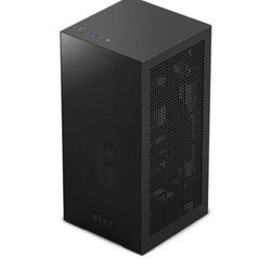NZXT H1 Version 2 - CS-H11BB-US - Small Form-Factor ITX Case - Dual Chamber Airflow - Tinted Tempered Glass Front Panel - 140mm Liquid Cooler -SFX 75