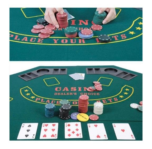 POKER TOP TABLE 48 " FIR FOR 8 PLAYERS WITH BAG CARRIER 👉 39.00👈💥 BRAND NEW 