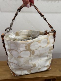 NEW Coach Signature Canvas Hobo Bag