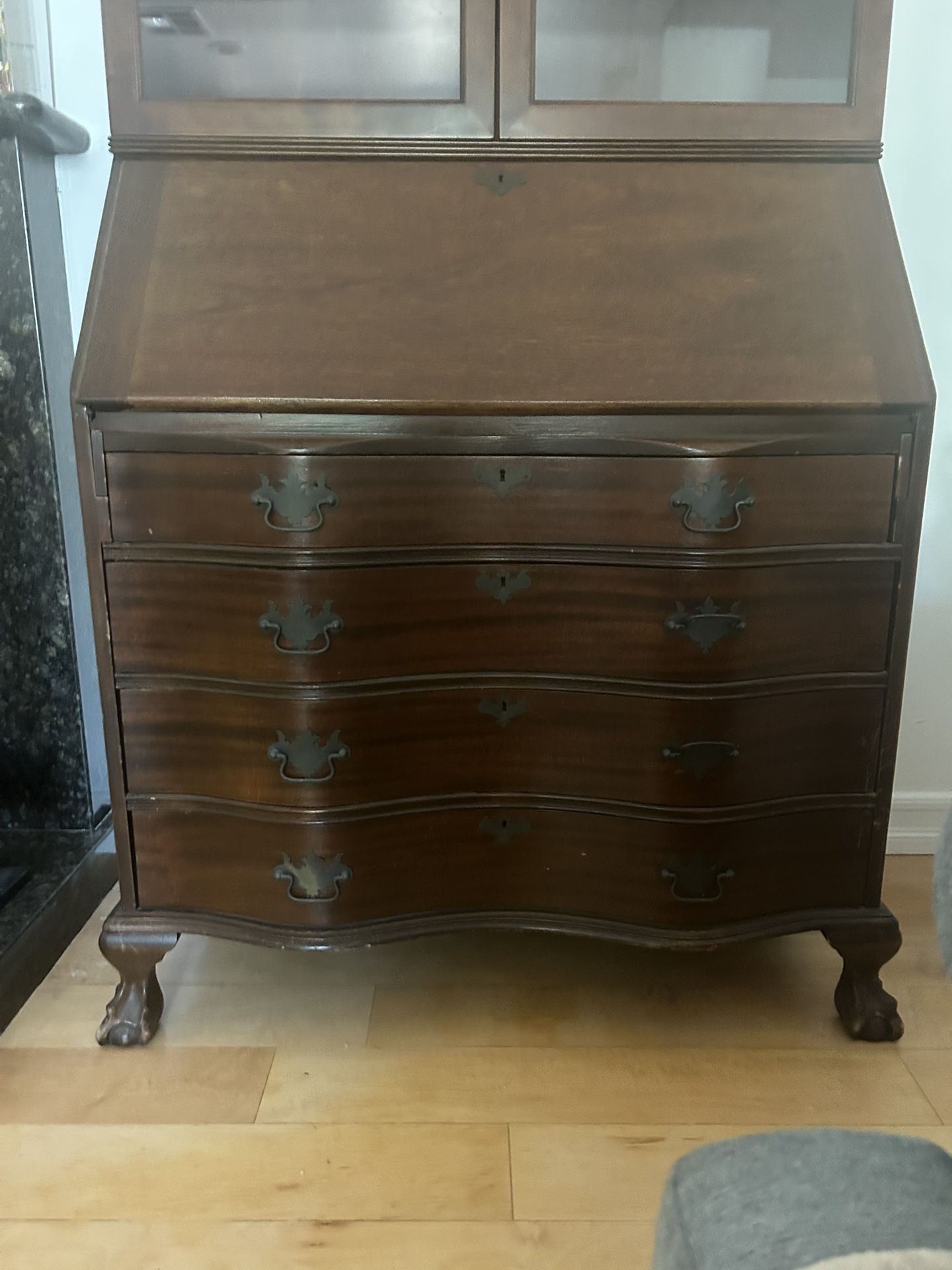 Antique Secretary Desk And Bookcase