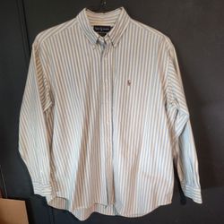 Ralph Lauren Polo Blake Light Blue, Yellow & White Striped  XL
