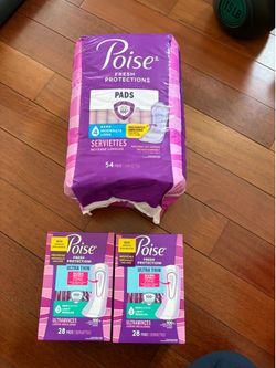 Poise pads bundle $17 for all