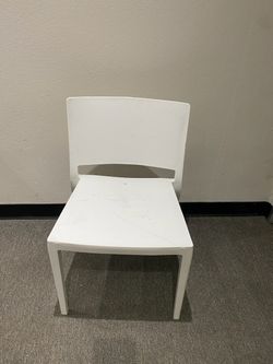 White Plastic Chair Indoor Or Outdoor Use