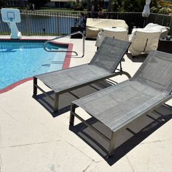 Swimming Pool And Patio Chaise Lounge Chairs (pair)