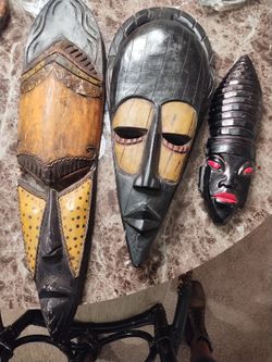 Vintage African Mask Made In Kenya