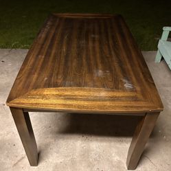 Wood Dining Table ( Fits 6 Chairs ) Chairs Are Not Included 