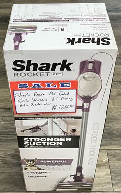Shark Rocket Pet Corded Stick Vacuum 8.5” Cleaning Path Purple New