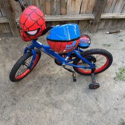 Kids Spiderman Bike With Helmet 