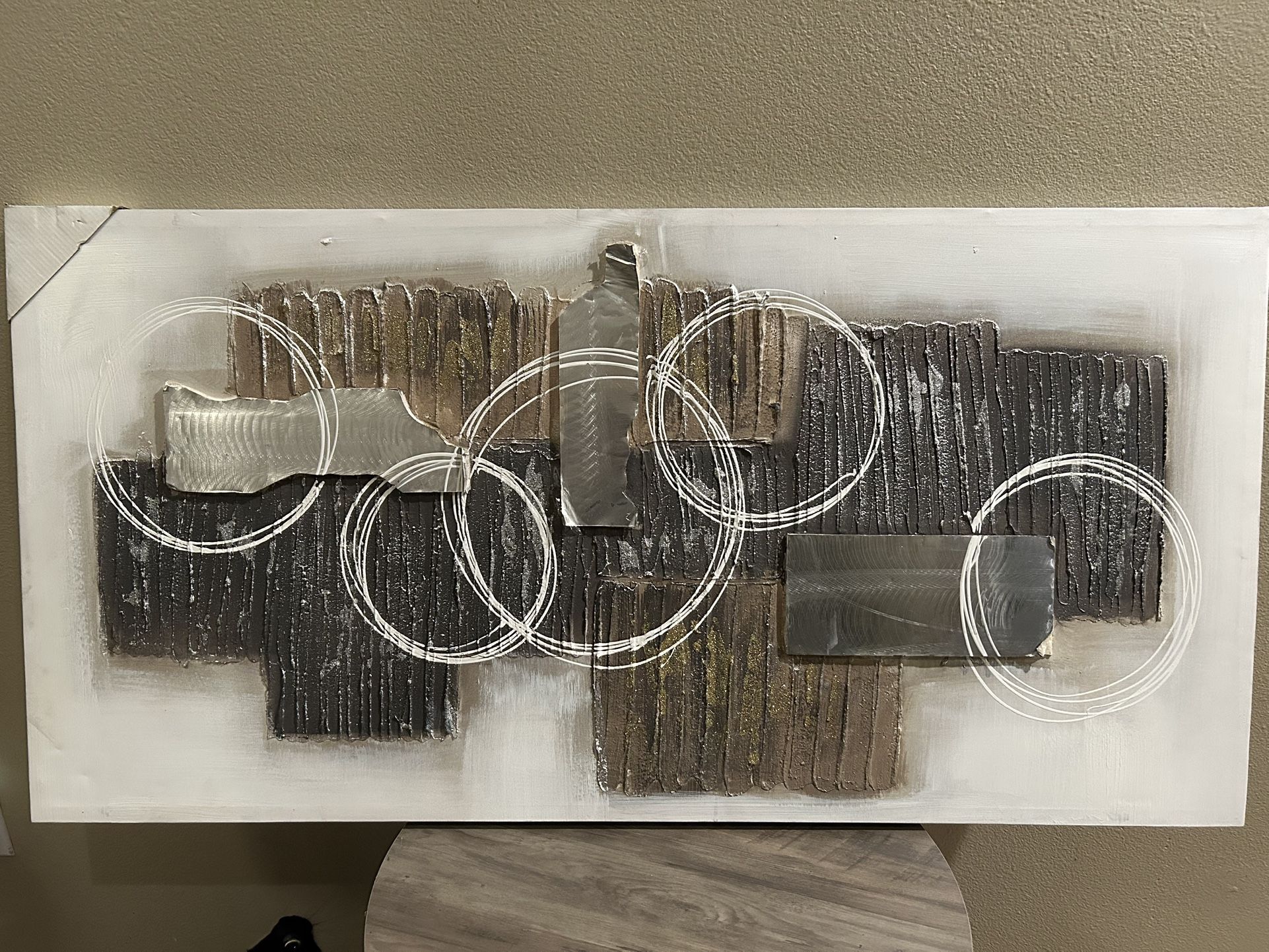 Textured Abstract Wall Art (Acceptable Condition)