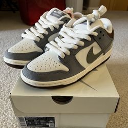 Nike SB Dunk Low Pro X Yuto Horigome QS Wolf Iron Grey Sail (Men's) FQ1180-001 US M 6.5 & 6
