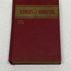 vintage 1946 the elements of marketing Paul D converse Book Pre Owned
