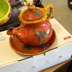 Tea Pot And Plate 