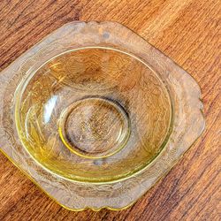 Vintage Federal Glass Madrid Amber Depression Glass