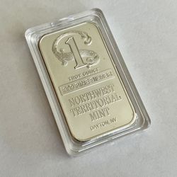 Northwest Territorial Mint One Troy Ounce Silver Bar .999