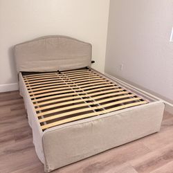 Upholstered Bed Frame, Full - Like New
