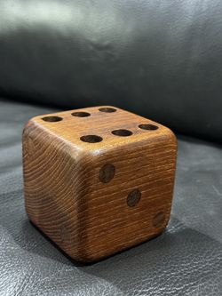 Swedish Modern Teak Dice Pen Holder from Sowe Konst, 1960s Vintage