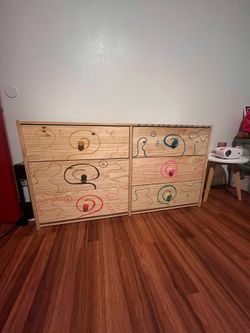 IKEA dresser (the pink one is broken)