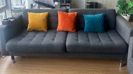IKEA Sofa Set + FREE Throw Pillows + FREE Arm Tray/Cup Holder