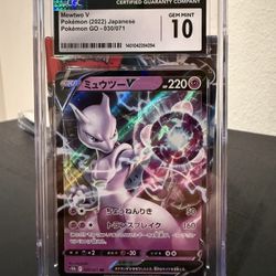 Pokemon 2022 Mewtwo V Pokemon Go Japanese CGC Gem 10