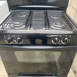 Black Whirlpool Gas. Stove 