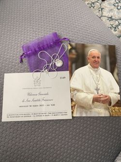 Pope Pendant With Necklace Blessed By The Pope