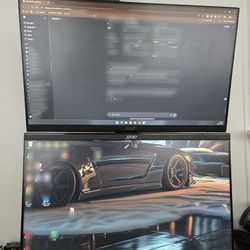 2 Monitors Acer R241y 75hz