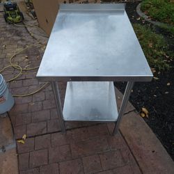 Table, Stainless 36 X 24 X 36 Bacjsplash