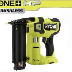 RYOBI
ONE+ HP 18V 18-Gauge Brushless Cordless AirStrike Brad Nailer (Tool Only) (BRAND NEW, SEALED, WITH RECEIPT AND WARRANTY)
