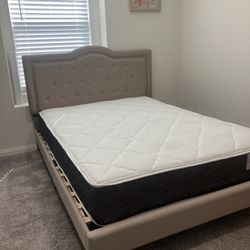 Queen Size Frame And Mattress