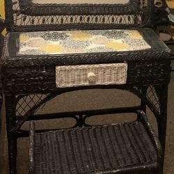 Wick Vanity Table And Chair