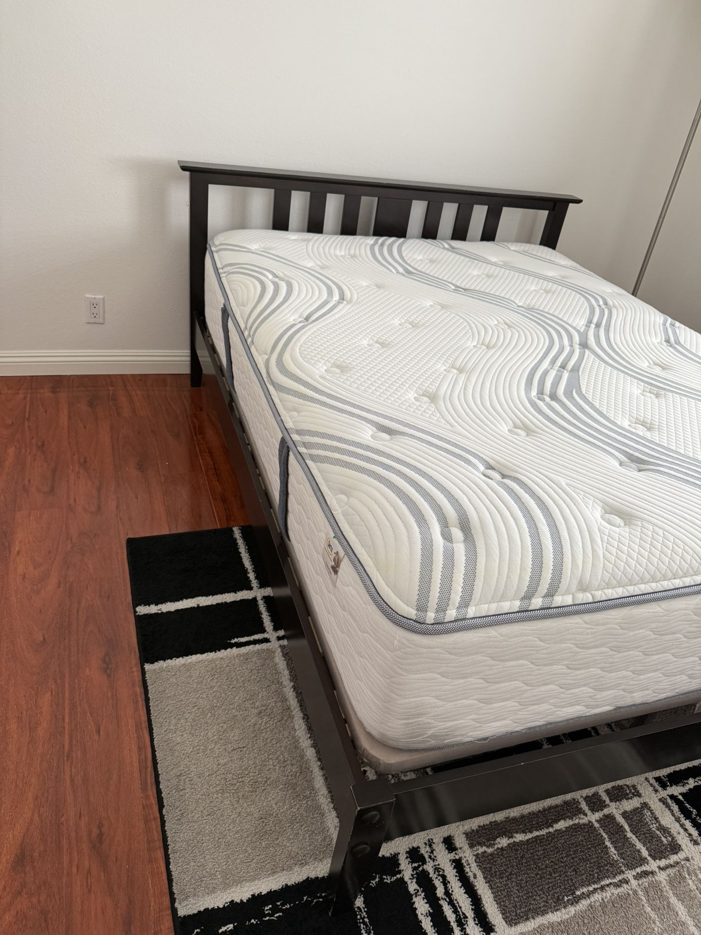 Dark Brown Queen Bed Frame 
