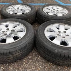 18” JEEP GRAND CHEROKEE COMMANDER WRANGLER WHEELS RIMS TIRES SET WE FINANCE CHROME