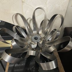 Decorative Stainless Steel Flower Sculpture Designed for Home or Garden Decor 8”x14”