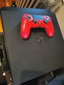 Sony PS4 Slim 1TB + Red Controller - Great Condition