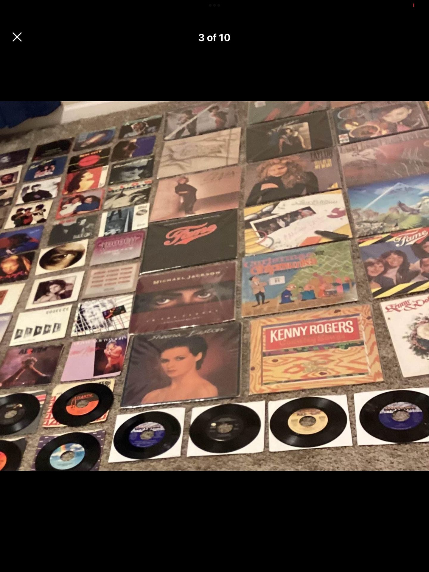Large Collection Of 1980s Vinyl. $10 Each LPs Or Best Offer And 2$ 45s Or Best Offer.