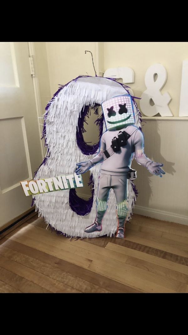 DJ Marshmallow Marshmello Number Eight Eighth Birthday Pinata Fortnite for Sale in Los Angeles