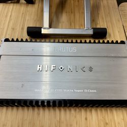 Hifonics Brutus BRZ2100.1D 1 x 700 @ 4 OHMS, 1 x 1400 @ 2 OHMS, 1 x 2100 @ 1 OHM RMS Class D Mono Subwoofer Amplifier
